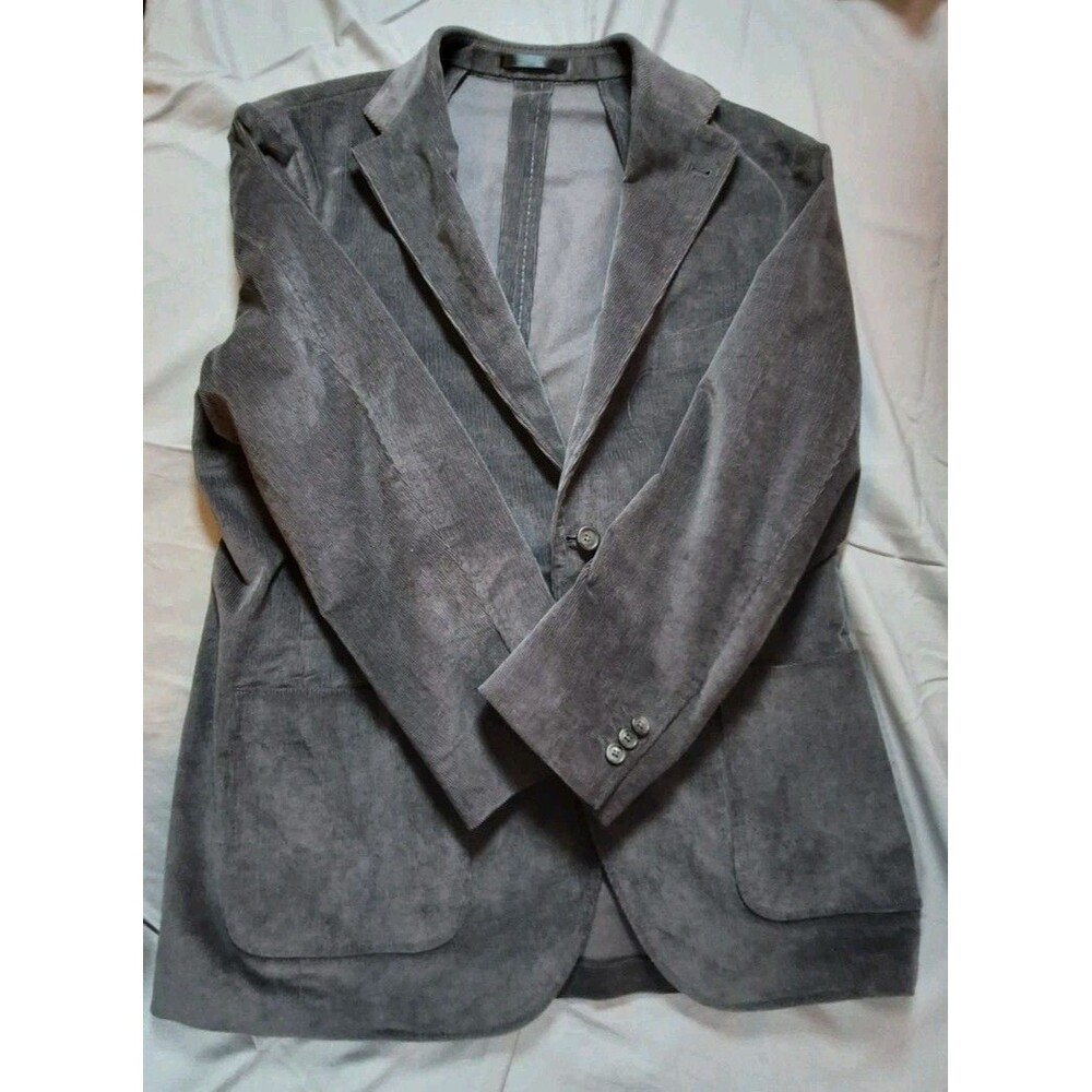 Proper Cloth Duca Visconti Corduroy Sport Coat Mens Size 42R Dark Gray Italy